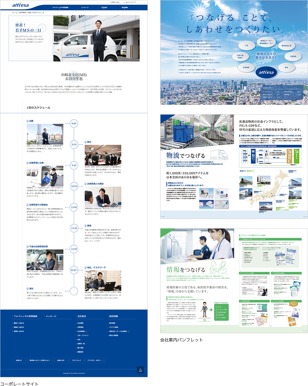 コーポレートサイト 会社案内パンフレット